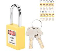 Generic Set di Lucchetti di Blocco Durevole Isolamento Industriale Blocco Tagout per Energia Chimica, Materiale Tecnico in Nylon per Energia a Gas di Petrolio Nucleare Logistica Produzione di (YELLOW)