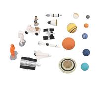 Generic Set di Modelli del Solare 9 Pianeti, Statuetta del Satellite del Razzo Spaziale, Giocattolo Educativo della Scienza Dell'universo per Bambini