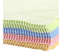 Generic Set di Panni per la Pulizia dello Schermo in Microfibra, Morbidi e Resistenti, per Occhiali e Obiettivi della Fotocamera, 70 Pezzi, in Verde Blu Rosa Giallo 5"