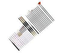 Generic Set di Pennelli per Nail Art 31 Pezzi Pennello Efficiente per Pittura Unghie per Salone Professionale e Uso Domestico, Pennello in Nylon Materiale Acrilico in Lega Migliore Esperienza di