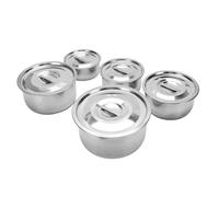 Generic Set di Pentole per Zuppa in Acciaio Inossidabile Set di Pentole da da 5 Pezzi Dal Design Elegante e Minimalista per la Domestica