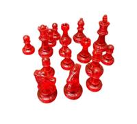 Generic Set di Pezzi degli Scacchi da 16 Pezzi Design Elegante per gli Appassionati di Scacchi Materiale PS Leggero Altezza Re da 1,93 Pollici (#3)