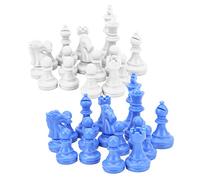 Generic Set di Pezzi degli Scacchi da Competizione Internazionale, 32 Pezzi Leggeri Ed Eleganti, Migliora il Pensiero Logico, Adatto per L'uso in Casa e Al Bar, Plastica Blu e Bianca, Altezza del Re