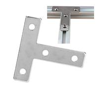 Generic Set di Piastre di Collegamento per Profili in Alluminio da 10 Pezzi in Acciaio Al Carbonio Tipo L Tipo T per Linee di Assemblaggio di Staffe per Display LCD (Scheda 20T)