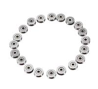 Generic Set di Pulegge con Cuscinetti a Gola V623ZZ V Durevoli da 20 Pezzi per Sistemi di Movimento Lineare 3x12x4mm per gli Appassionati del Fai da Te