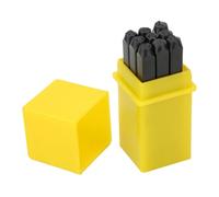 Generic Set di Punzoni in Metallo con Punzonatura per Numeri Alfabetici in Acciaio Al Carbonio da 3 Mm per Gioielli Artigianali in Pelle con Scatola di Immagazzinaggio - Adatto per gli Amanti