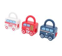 Generic Set di Puzzle per Bambini con Lucchetti per Apprendimento, con Forme di Auto Colorate, per L'educazione Precoce e lo Sviluppo delle capacità Motorie per Bambini Dai 6 Mesi in su