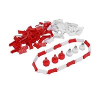Generic Set di Recinzioni per Campi da Drift per Auto RC Pannelli Durevoli con Coni Stradali per Corse 120 Pezzi 1/14 1/16 /18/24 /28 ABS Rosso e Bianco