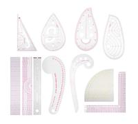 Generic Set di Regole di Cucito Fai -da -te, Regola della Regola della Multifunzionale, la della Curva Francese, 11 per il Disegno del Design dell'abbigliamento,
