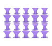 Generic Set di Rulli per Capelli in Silicone Set Bigodini Antiscivolo Inodore per Tutti i di Capelli Rulli per Piccoli Grandi e Facili Pulire 20 Pezzi