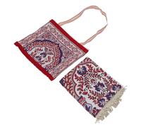 Generic Set di Sacchetti da Spiaggia e Asciugamani, Elegante Asciugamano da Spiaggia Turco per Viaggi (rosso)