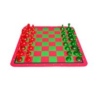 Generic Set di Scacchi Gioco Educativo con Tappetino in Gomma per Bambini e Adulti, Interazioni Strategiche da 24 Cm (49 mm)