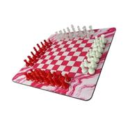Generic Set di Scacchi Internazionali Set di Strategia Educativa per Quattro Giocatori per Riunioni di Famiglia Tappetino in Gomma da 35 Cm 64 Pezzi (#3)