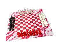 Generic Set di Scacchi Internazionali Set di Strategia Educativa per Quattro Giocatori per Riunioni di Famiglia Tappetino in Gomma da 35 Cm 64 Pezzi (#1)
