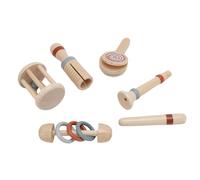Generic Set di Sonagli in Legno Giocattolo da Afferrare Sensoriale Sicuro per lo Sviluppo delle abilità Musicali del Bambino Legno Educativo per L'interazione tra Neonati e Genitori Figli