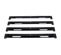 Generic Set di Staffe di Montaggio per Cassetta degli Attrezzi in Metallo per Organizer da Garage Resistente e Robusto Stacktech 4 Pezzi Nero (Grandi dimensioni 3,8x7,8 cm)