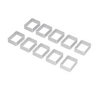 Generic Set di Stampi per Torte e Biscotti in Alluminio Moon, 10 Pezzi, Strumenti da Forno Robusti e Versatili per Feste di Famiglia (piccolo rettangolo)