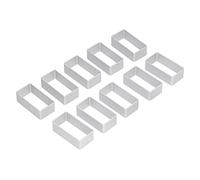 Generic Set di Stampi per Torte e Biscotti in Alluminio Moon, 10 Pezzi, Strumenti da Forno Robusti e Versatili per Feste di Famiglia (grande rettangolo)