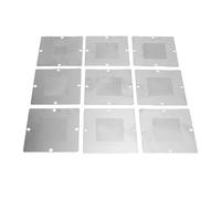 Generic Set di Stencil per Reballing BGA, Modelli Durevoli in Acciaio Inossidabile per Strumenti di Riparazione della CPU del Laptop, Universali, 9 Specifiche per Computer Desktop, Ponti Nord e Sud,