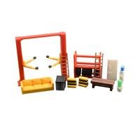 Generic Set di Strumenti per La Riparazione di Auto in 1/64, Mini Porta-pneumatici per Il Layout Della Stazione Ferroviaria