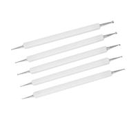 Generic Set di Strumenti per Punteggiare L'Argilla per Progetti Artistici Fai-da-te, Penna per Rientranza in Acrilico da 5 Pezzi per Goffratura e Scultura in Argilla (WHITE)