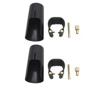 Generic Set di Tappi per Bocchino per Sassofono Contralto Dal Design Compatto per la Pratica Quotidiana e le Prestazioni, 2 Legature/2 Tappi per Bocchino