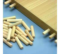 Generic Set di Tasselli in Legno Scanalati da 100 Pezzi per la Progettazione di Mobili e la Realizzazione di Mobili, Opzioni 6 Mm/8 Mm/10 (6 x 40 )