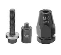 Generic Set di Teste per Rivettatrici Pneumatiche M5 M6 M8 M10, Teste di Dadi per Rivetti Durevoli di Alta qualità per Pistola Rivettatrice Pneumatica, 4 Dimensioni Incluse (Maniglia a morsetto