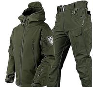 Generic Set di Tute da Combattimento Impermeabili dell'Esercito, Giacca Tattica e Pantalone da Uomo, Tute Militari in Soft Shell, Uniformi Mimetiche - Ideali per Attività all'Aperto