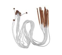 Generic Set di Uncinetti in bambù Tunisino Liscio da 12 Pezzi per Tessere Tappeti, Maglioni per gli Amanti Dell'artigianato, Regalo di Natale, Regalo di Compleanno