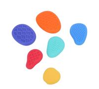 Generic Set Giocattolo con Pietre Sensoriali Testurizzate, 6 Pietre Vibranti in Silicone per Coinvolgimento Tattile e Sollievo Dal Comportamento Ripetitivo, Ideale per i Bambini, Silenzioso e Compatto