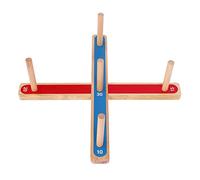 Generic Set Non Tossico per Gioco Hoopla con Lancio di Anelli in Legno Massello per lo Sviluppo della Coordinazione Occhio-mano