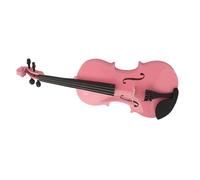 Generic Set per Principianti di Violino Acustico 4/4 con Accessori Completi, Ideale per L'apprendimento di Bambini e Adulti, Tiglio, Design Lucido (PINK)