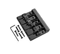 Generic Set Ponte per Basso Elettrico Sella in Ottone 4 Corde Parti per Ponte Basso con Spaziatura tra le Corde 0,75 Pollici 4 Viti Supporto Avanzato per Riparazione Bassisti Elettrici (BLACK)