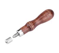 Generic Set Punteruolo da Cucito da 4 Pezzi Punteruolo da Cucito in Pelle Versatile con Manico Ergonomico in Legno per Progetti Amatoriali di Lavorazione della Pelle Legno Metallo 6,1 Pollici
