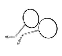 Generic Set Specchietti Retrovisori Moto Argento Placcatura Rotonda 10 Mm, Design Elegante, Aspetto Migliorato, Adatto a Tutti gli Angoli, Specchietto Laterale Sinistro e Destro 2 Pezzi per
