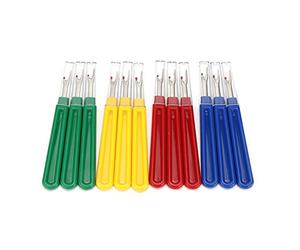 Generic Set Taglia Asole 12 Pezzi Strumenti Colorati per Rimuovere il Filo Ergonomici per Cucire e Ricamare Tessuti in Plastica e Acciaio Inossidabile