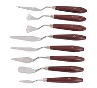 Generic Set Versatile di Spatole da 8 Pezzi, Robusti Raschietti in Acciaio Inossidabile per Dipingere e Modificare Opere D'arte, Ideali per gli Appassionati D'arte