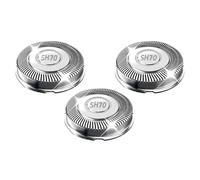 Generic SH70 Compatibile con Philips serie 7000 e Norelco S7000 Series Square Head Shaver, 3 testine di ricambio, argento, stile minimalista, alimentazione a batteria, testina in alluminio, per la