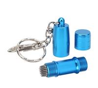Generic SHAPER CUE PUNT, 6.8x1.4x1,4 Cm in Acciaio Inossidabile Snooker Punta Punta di con Catena Chiave e Piscina dell' di Porta (BLUE)