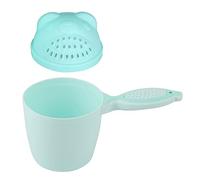 Generic Simpatica Tazza per Shampoo per Bambini, Comoda Maniglia e Protezione per gli Occhi per il Lavaggio dei Capelli e L'uso del Bagno (GREEN)