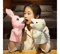 Generic Simpatico Animaletto Burattino a Mano Morbido Farcito Asino Agnello Panda Coniglio Giocattolo per Spettacoli di Burattini per Feste di Compleanno per Bambini Peluche in Cotone PP Oggetti di