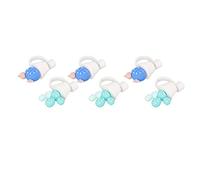 Generic Simpatico Tappo di Copertura in Cannuccia in Silicone Riutilizzabile per Punte per Bere, Antipolvere e Igienico, per Feste e attività All'aperto, 6 Pezzi (Digitare un)