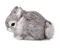 Generic Simulazione di Coniglio Lifelente Figurina Pelosa Carina per Bambini per gli Oggetti di Scena della Decorazione Domestica (GRAY)