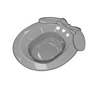 Generic Sitz Bath Sitz Bath Vaschetta resistente alle alte temperature, vasca per hotel, doccia, bagno da viaggio in dormitorio, grigio