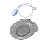 Generic Sitz Bath Sitz Bath Vaschetta resistente alle alte temperature, vasca per hotel, doccia, bagno da viaggio in dormitorio, Grigio con Flussher