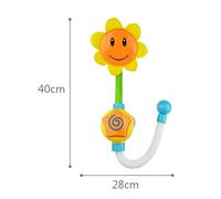 Generic Soffione Doccia per Bambini Simpatico Aspetto Girasole Soffione Doccia Manuale per Bambini per Casa, Allenamento per le abilità, Materiale ABS (Soffione doccia manuale)