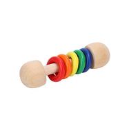 Generic Sonaglio in Legno per Neonati con Anelli Colorati - Giocattolo Educativo per l'allenamento Sensoriale e della Presa per lo Sviluppo Infantile - Giocattolo in Legno per abilità Motorie e (#2)