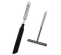 Generic Spatole per Pancake e Crema in Acciaio Utensili Leggeri e Resistenti per Decorazione Torte e Raschietto lungo Ergonomico per Controllo Preciso in Preparazione Dolci