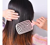 Generic Spazzola per Capelli Curva e Ventilata, Pettine Massaggio Districante per Uso Domestico nel Salone, Facile Districare per le Donne, ABS 9,65", Adatto a Tutti i di Capelli